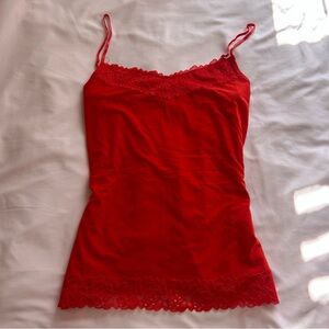Cato Red Lace Trim Cami – Size XL